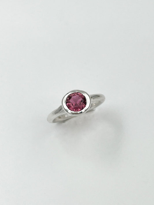 PINK BOY TOURMALINE SOLITAIRE - SIZE 7